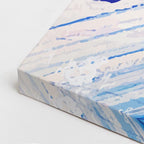 Cuadro canvas Trazos Azul Electrico y Naranja - Contemporaneos Abstractos - Vista CloseUp