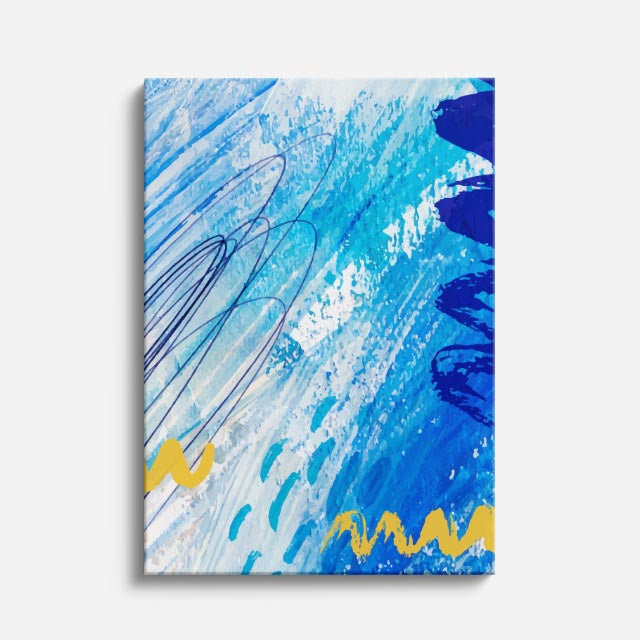 Cuadro canvas Pinceladas Azul Electrico Textura - Contemporaneos Abstractos - Vista Frente