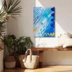 Cuadro canvas Pinceladas Azul Electrico Textura - Contemporaneos Abstractos - Vista Lifestyle