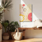 Cuadro canvas Circulos Naranja y Rosa Acuarela - Contemporaneos Abstractos - Vista Lifestyle
