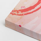 Cuadro canvas Pinceladas Naranja y Rosa Vibrantes - Contemporaneos Abstractos - Vista CloseUp