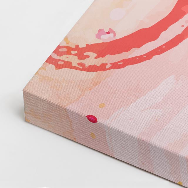 Cuadro canvas Pinceladas Naranja y Rosa Vibrantes - Contemporaneos Abstractos - Vista CloseUp