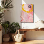 Cuadro canvas Pinceladas Naranja y Rosa Vibrantes - Contemporaneos Abstractos - Vista Lifestyle