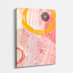 Cuadro canvas Pinceladas Naranja y Rosa Vibrantes - Contemporaneos Abstractos - Vista Perspectiva