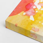 Cuadro canvas Acuarela Amarillo Rosa Salpicada - Contemporaneos Abstractos - Vista CloseUp