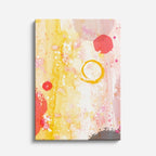 Cuadro canvas Acuarela Amarillo Rosa Salpicada - Contemporaneos Abstractos - Vista Frente