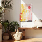 Cuadro canvas Acuarela Amarillo Rosa Salpicada - Contemporaneos Abstractos - Vista Lifestyle