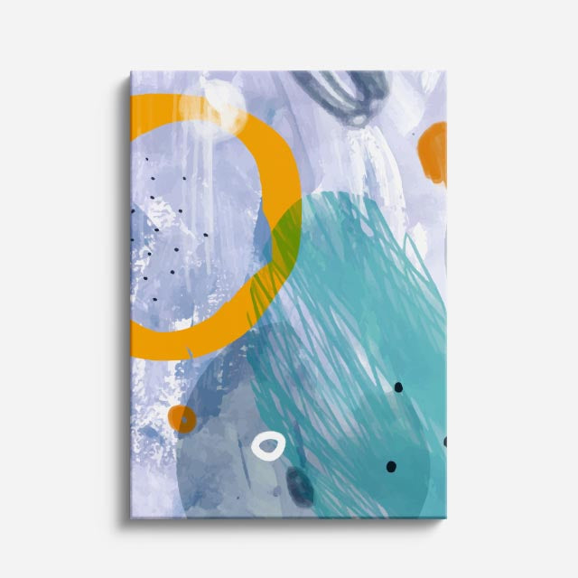 Cuadro canvas Circulos Naranja Pinceladas Textura - Contemporaneos Abstractos - Vista Frente