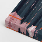 Cuadro canvas Trazos Naranja Negro Gestuales - Contemporaneos Abstractos - Vista CloseUp
