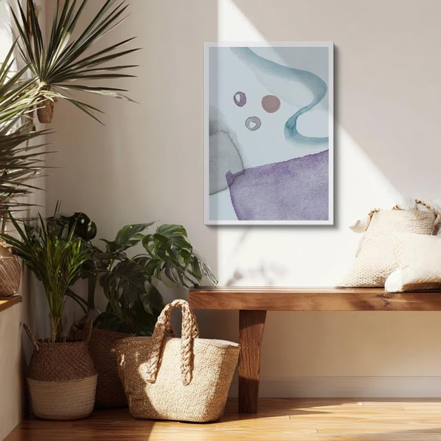 Cuadro canvas Formas Lila y Beige Suaves - Contemporaneos Abstractos - Vista Lifestyle