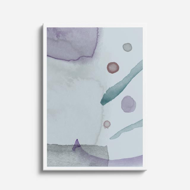 Cuadro canvas Siluetas Lila y Teal Fluidas - Contemporaneos Abstractos - Vista Frente
