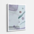 Cuadro canvas Siluetas Lila y Teal Fluidas - Contemporaneos Abstractos - Vista Perspectiva