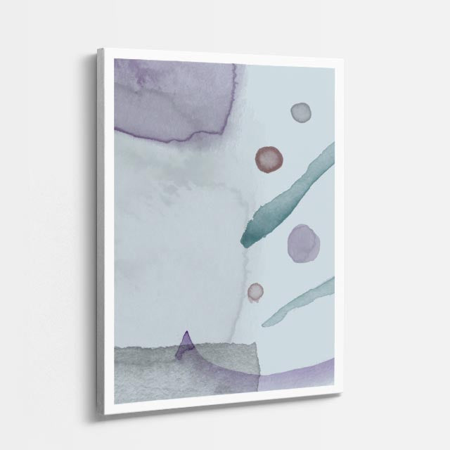 Cuadro canvas Siluetas Lila y Teal Fluidas - Contemporaneos Abstractos - Vista Perspectiva