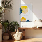 Cuadro canvas Manchas Amarillo y Teal Abstractas - Contemporaneos Abstractos - Vista Lifestyle