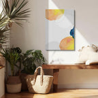 Cuadro canvas Siluetas Amarillo Gris Organicas - Contemporaneos Abstractos - Vista Lifestyle