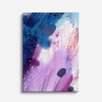 Cuadro canvas Pinceladas Lila y Turquesa Gestuales - Contemporaneos Abstractos - Vista Frente