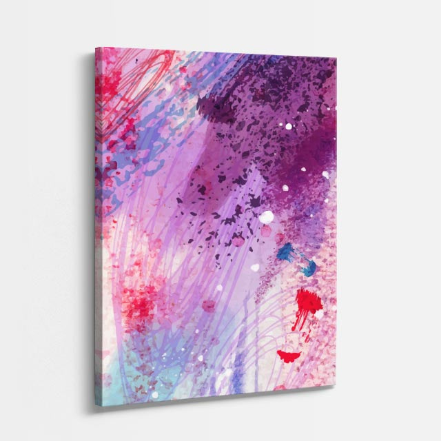Cuadro canvas Pintura Lila Rosa Expresionista - Contemporaneos Abstractos - Vista Perspectiva