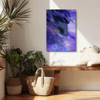 Cuadro canvas Manchas Azul Marino y Naranja Gestuales - Contemporaneos Abstractos - Vista Lifestyle