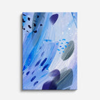 Cuadro canvas Trazos Azul Celeste Expresivos - Contemporaneos Abstractos - Vista Frente