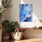 Cuadro canvas Trazos Azul Celeste Expresivos - Contemporaneos Abstractos - Vista Lifestyle