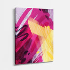 Cuadro canvas Pinceladas Fucsia y Negro Gestuales - Contemporaneos Abstractos - Vista Perspectiva