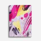 Cuadro canvas Pintura Fucsia y Amarillo Caos - Contemporaneos Abstractos - Vista Frente