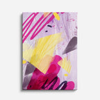 Cuadro canvas Trazos Fucsia Amarillo Expresionistas - Contemporaneos Abstractos - Vista Frente