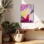Cuadro canvas Trazos Fucsia Amarillo Expresionistas - Contemporaneos Abstractos - Vista Lifestyle