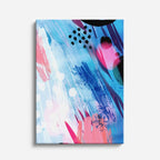 Cuadro canvas Pinceladas Azul Rosa Textura - Contemporaneos Abstractos - Vista Frente