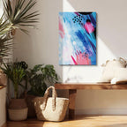 Cuadro canvas Pinceladas Azul Rosa Textura - Contemporaneos Abstractos - Vista Lifestyle