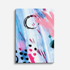 Cuadro canvas Salpicado Rosa Azul Negro - Contemporaneos Abstractos - Vista Frente