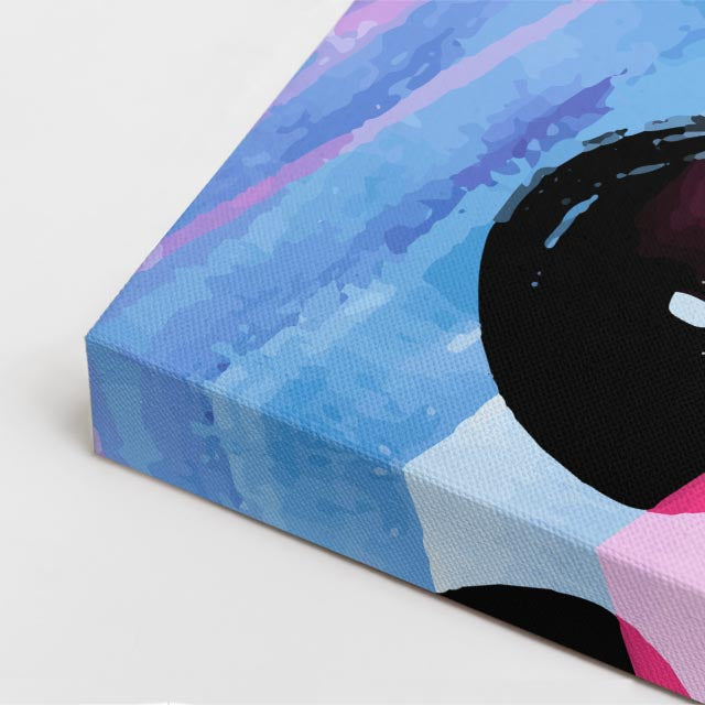 Cuadro canvas Pinceladas Fucsia Rosa Azul - Contemporaneos Abstractos - Vista CloseUp
