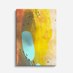 Cuadro canvas Acuarela Amarillo Teal Gestos - Contemporaneos Abstractos - Vista Frente