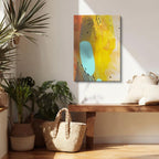 Cuadro canvas Acuarela Amarillo Teal Gestos - Contemporaneos Abstractos - Vista Lifestyle