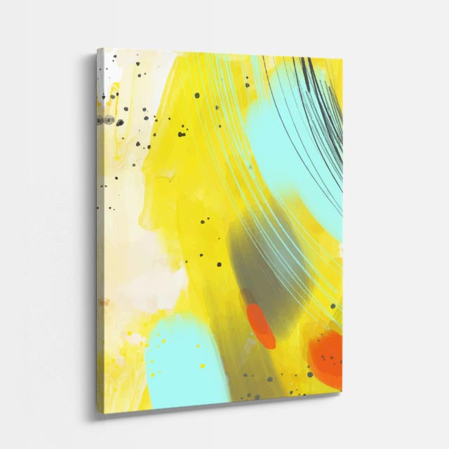 Cuadro canvas Acuarela Amarillo Naranja Rojo - Contemporaneos Abstractos - Vista Perspectiva