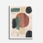 Cuadro canvas Formas Verde Marron y Negro - Contemporaneos Abstractos - Vista Frente