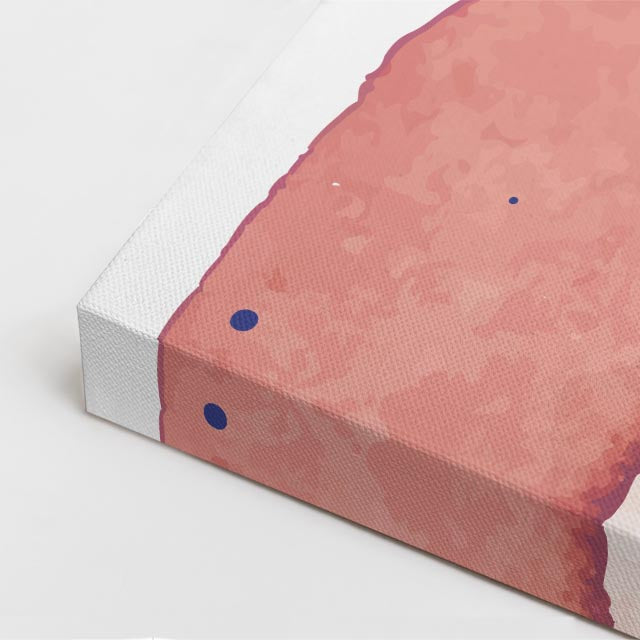 Cuadro canvas Acuarela Rosa Linea Dorada Suave - Contemporaneos Abstractos - Vista CloseUp