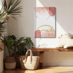 Cuadro canvas Acuarela Rosa Linea Dorada Suave - Contemporaneos Abstractos - Vista Lifestyle