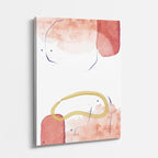 Cuadro canvas Acuarela Rosa Linea Dorada Suave - Contemporaneos Abstractos - Vista Perspectiva