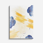 Cuadro canvas Acuarela Naranja y Azul Pincelada - Contemporaneos Abstractos - Vista Frente
