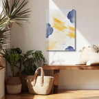 Cuadro canvas Acuarela Naranja y Azul Pincelada - Contemporaneos Abstractos - Vista Lifestyle