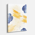 Cuadro canvas Acuarela Naranja y Azul Pincelada - Contemporaneos Abstractos - Vista Perspectiva