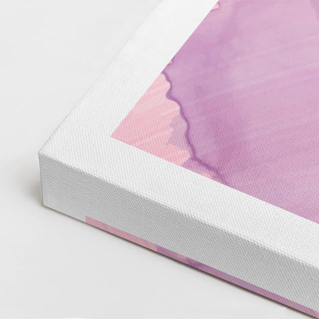 Cuadro canvas Manchas Rosa Azul Pastel - Contemporaneos Abstractos - Vista CloseUp