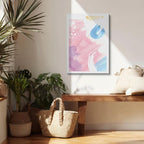 Cuadro canvas Manchas Rosa Azul Pastel - Contemporaneos Abstractos - Vista Lifestyle