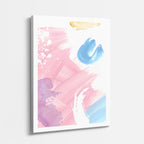 Cuadro canvas Manchas Rosa Azul Pastel - Contemporaneos Abstractos - Vista Perspectiva