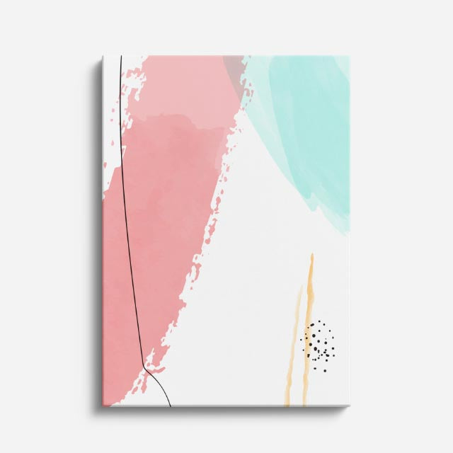 Cuadro canvas Formas Rosa y Teal Minimalistas - Contemporaneos Abstractos - Vista Frente