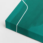 Cuadro canvas Abstracto Teal Lineas Blancas - Contemporaneos Abstractos - Vista CloseUp