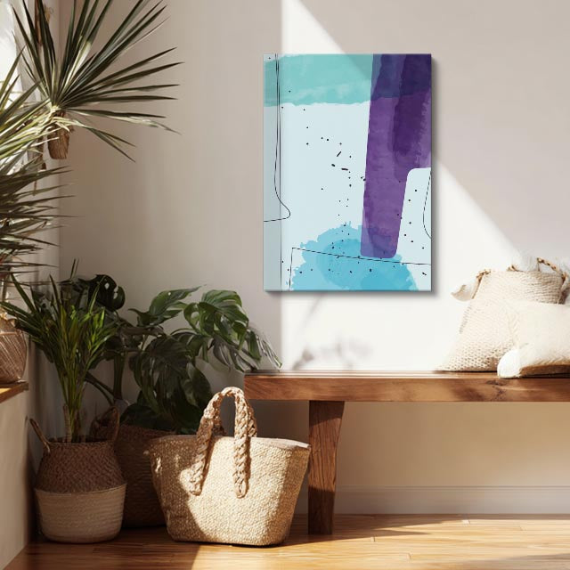 Cuadro canvas Abstracto Azul y Morado Bloques - Contemporaneos Abstractos - Vista Lifestyle