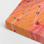 Cuadro canvas Pintura Naranja Rosa Explosiva - Contemporaneos Abstractos - Vista CloseUp