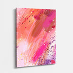 Cuadro canvas Pintura Fucsia Salpicado Vibrante - Contemporaneos Abstractos - Vista Perspectiva